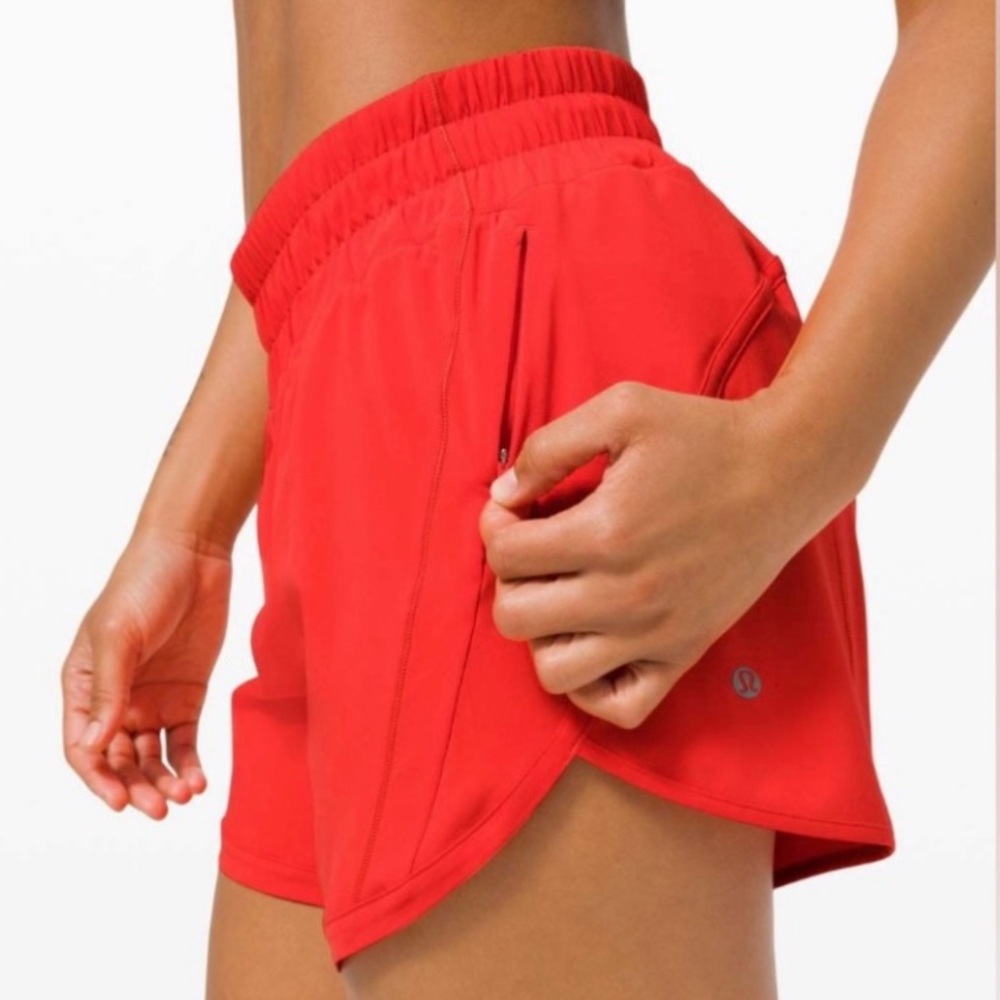 50% off w❤️ Lululemon Track That Mid-Rise Lined Short 5" Love Red 2 - Picture 3 of 7